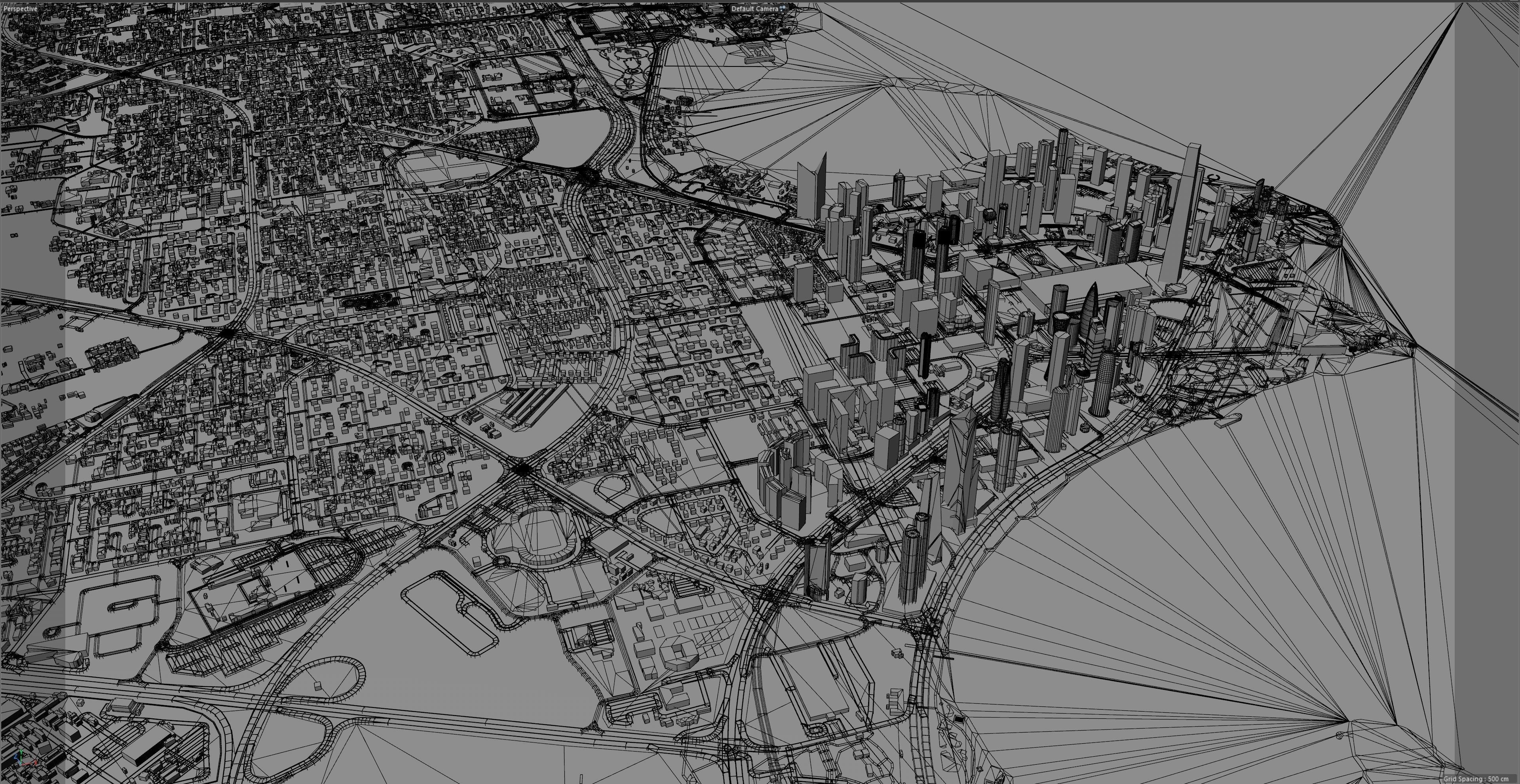 Doha City in Qatar Low-poly 3D model_21