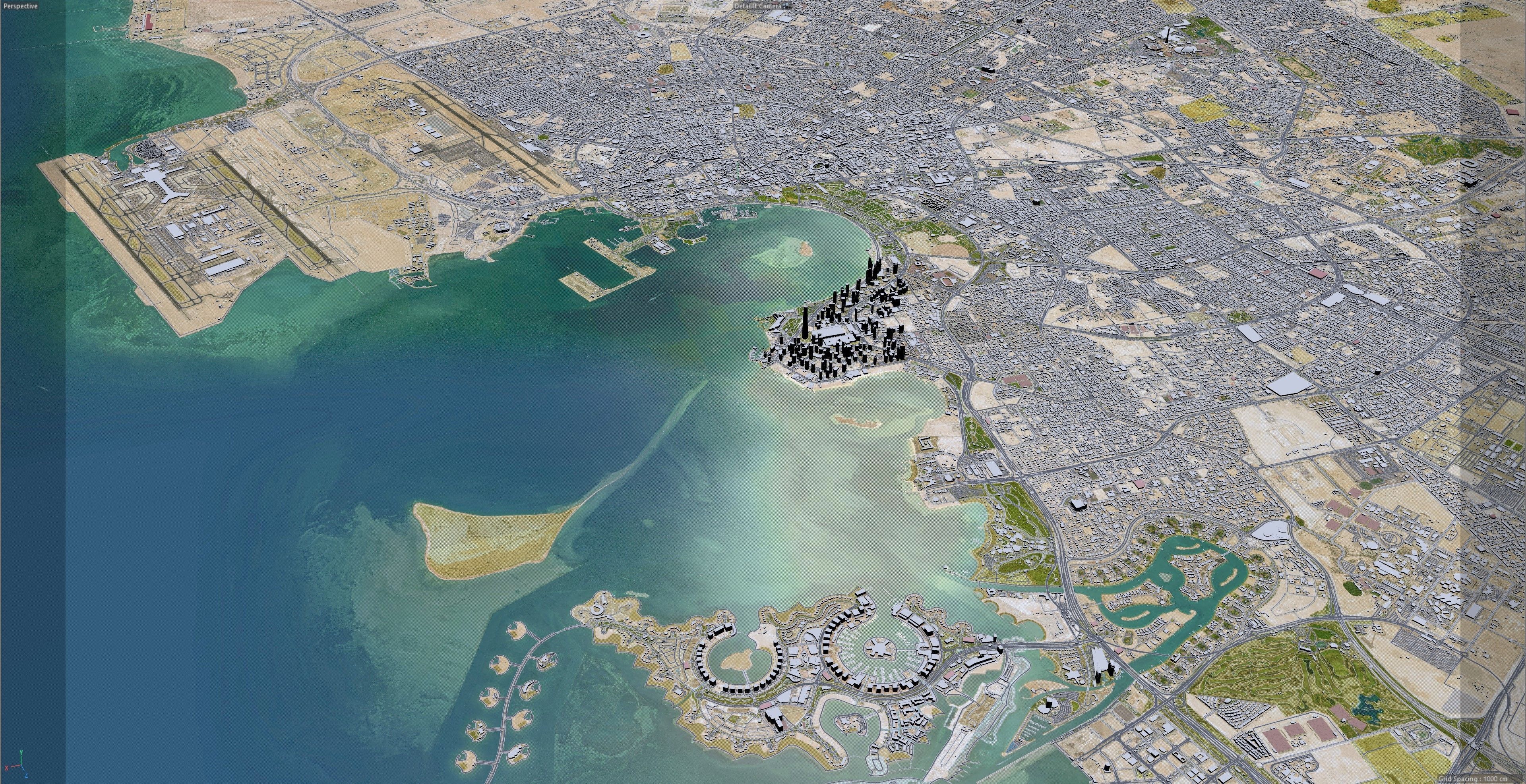 Doha City in Qatar Low-poly 3D model_16