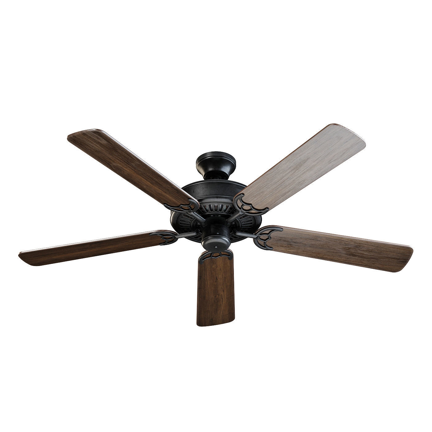 ALOHA Brown ceiling fan 3D model_4