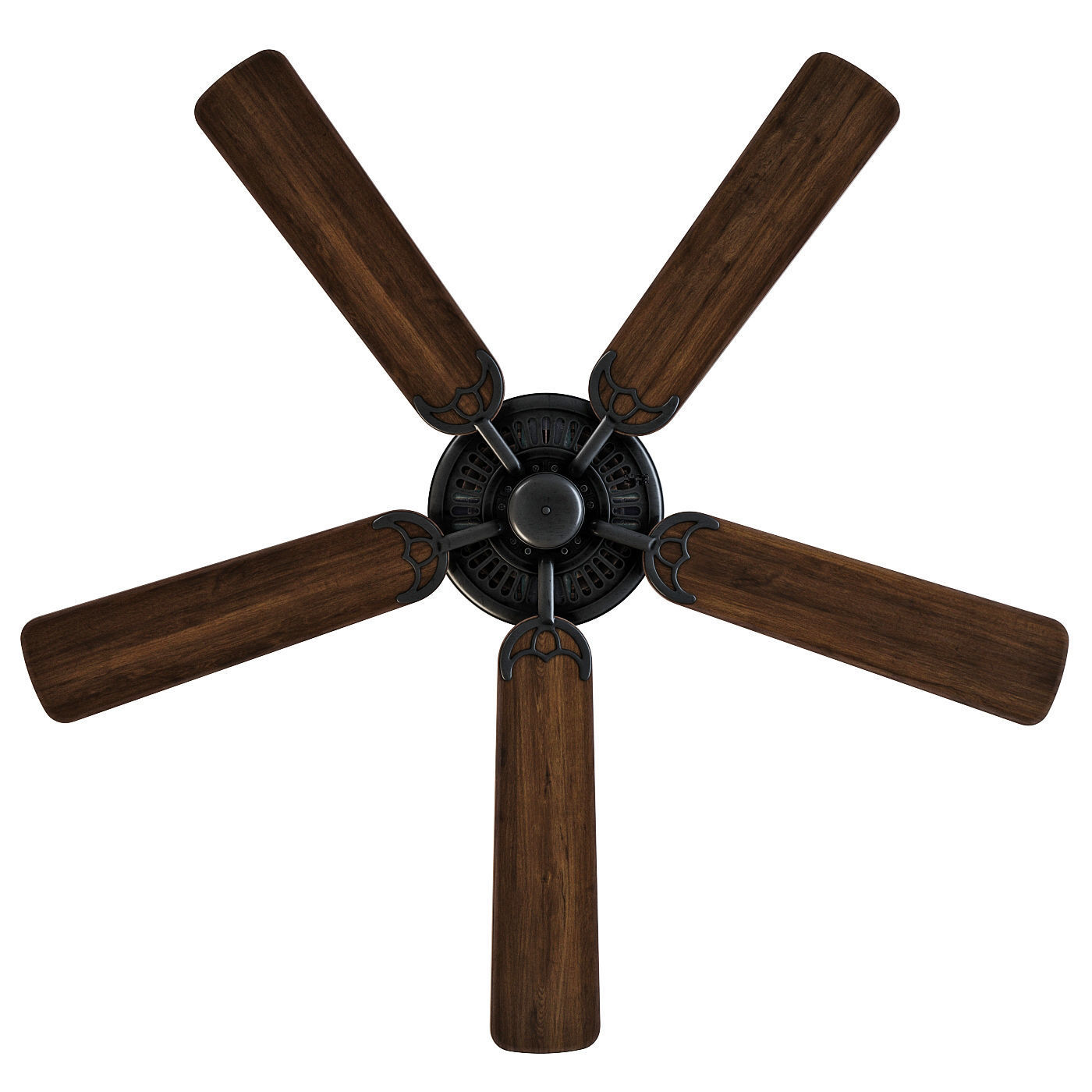 ALOHA Brown ceiling fan 3D model_1