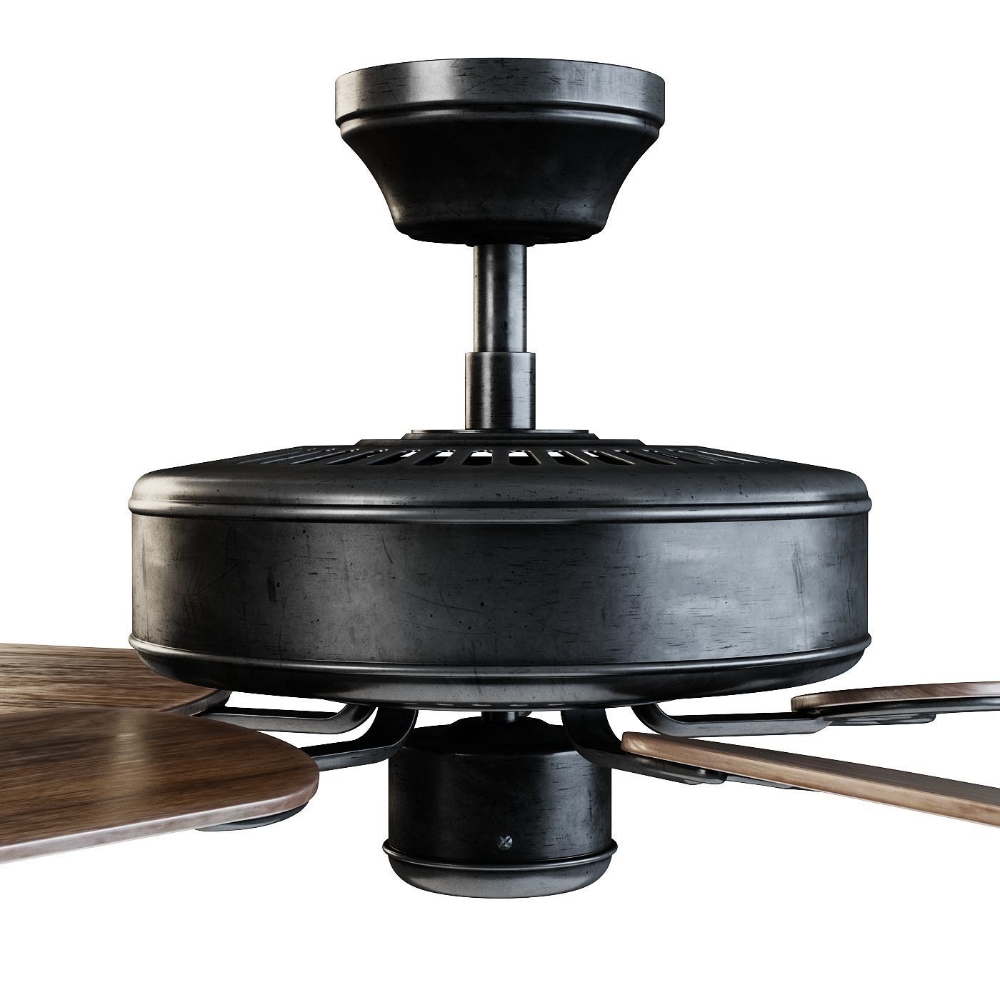 ALOHA Brown ceiling fan 3D model_3