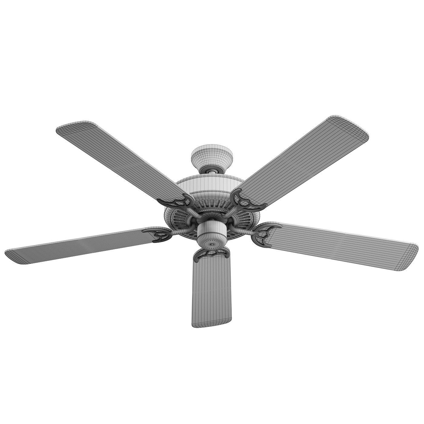 ALOHA Brown ceiling fan 3D model_6