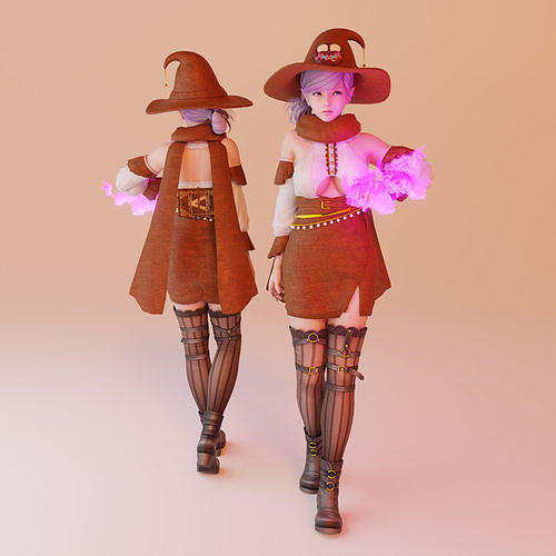 Witch elf summoner 3D model
