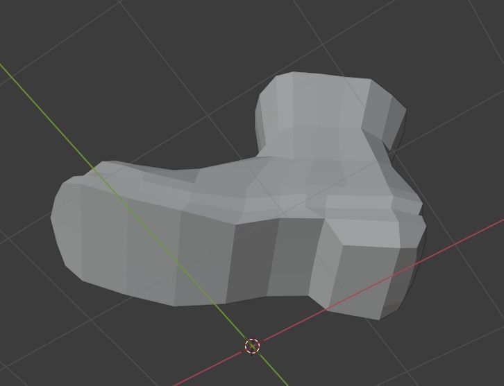 Simple Low-Poly Boot Free 3D print model_3