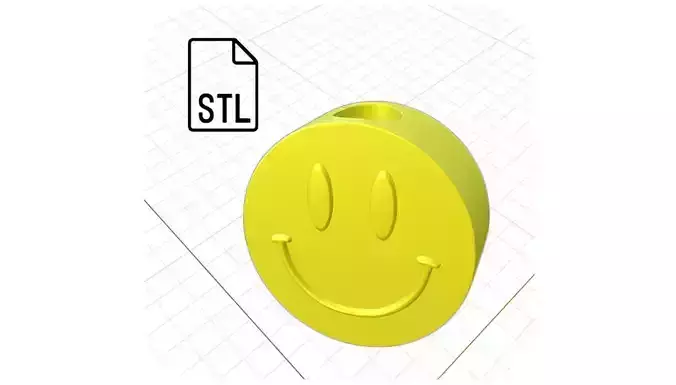 Stl file of Straw topper Smiley for 3d printing 3D print model