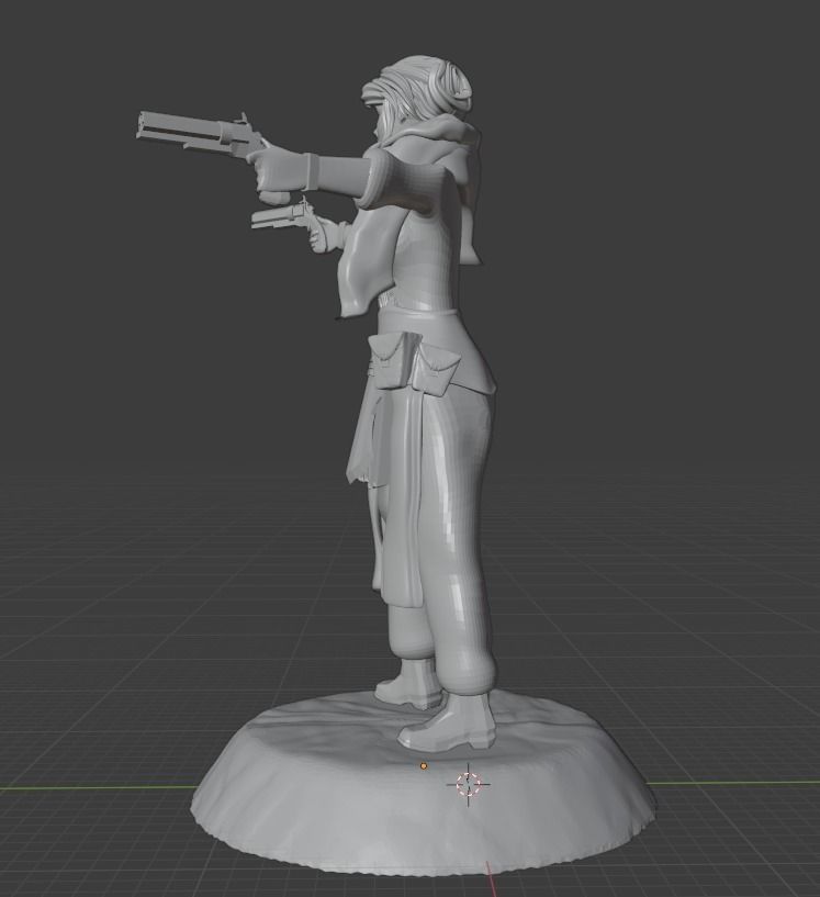 Woman Gunslinger 3D print model_4