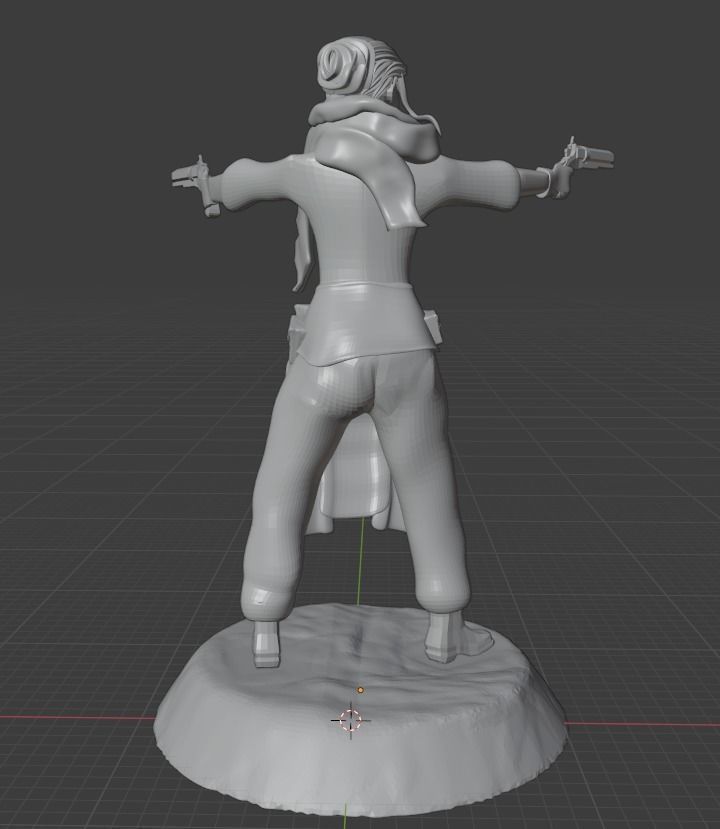 Woman Gunslinger 3D print model_3