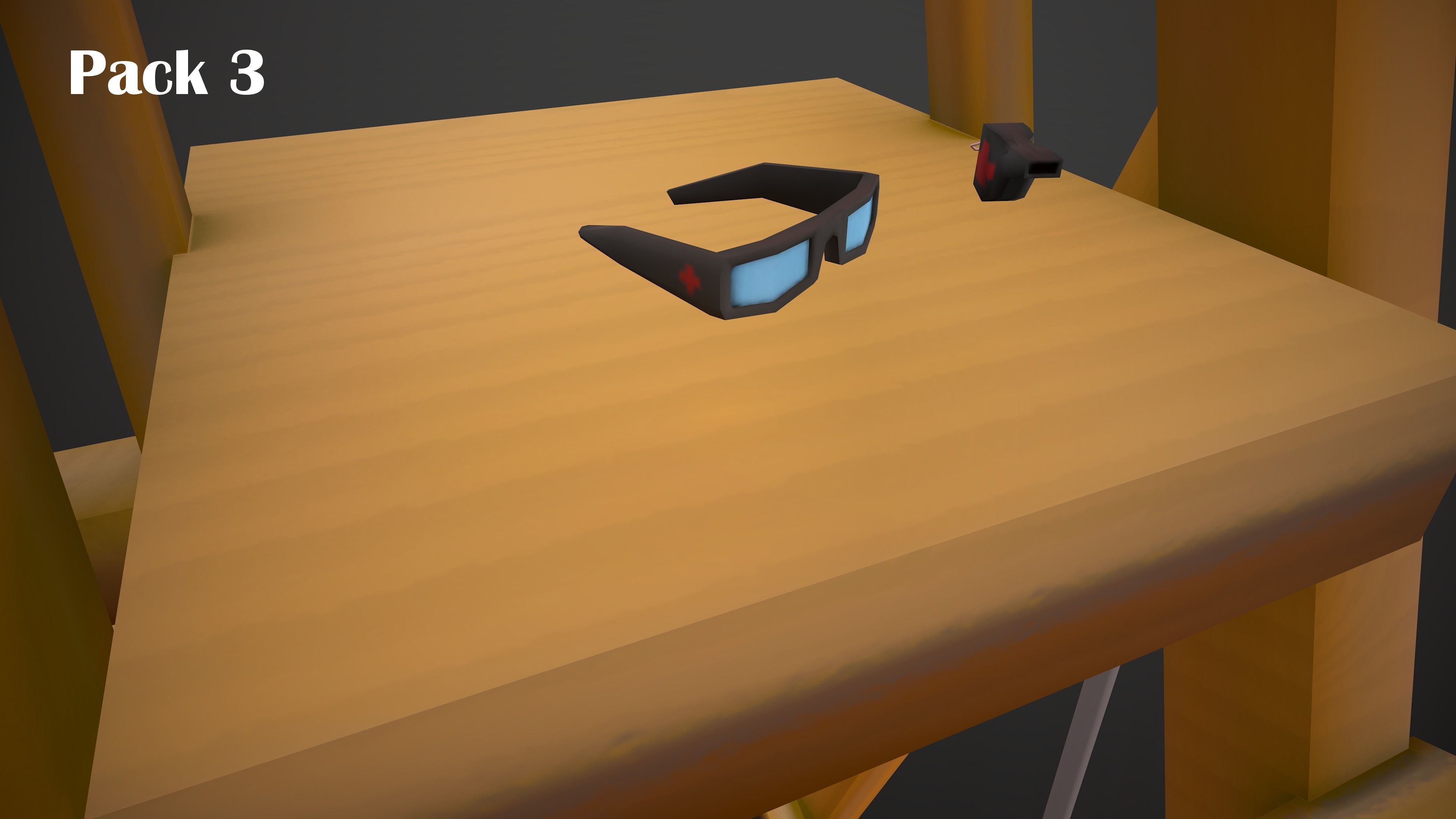 BEACH ASSETS Low-poly 3D model_2