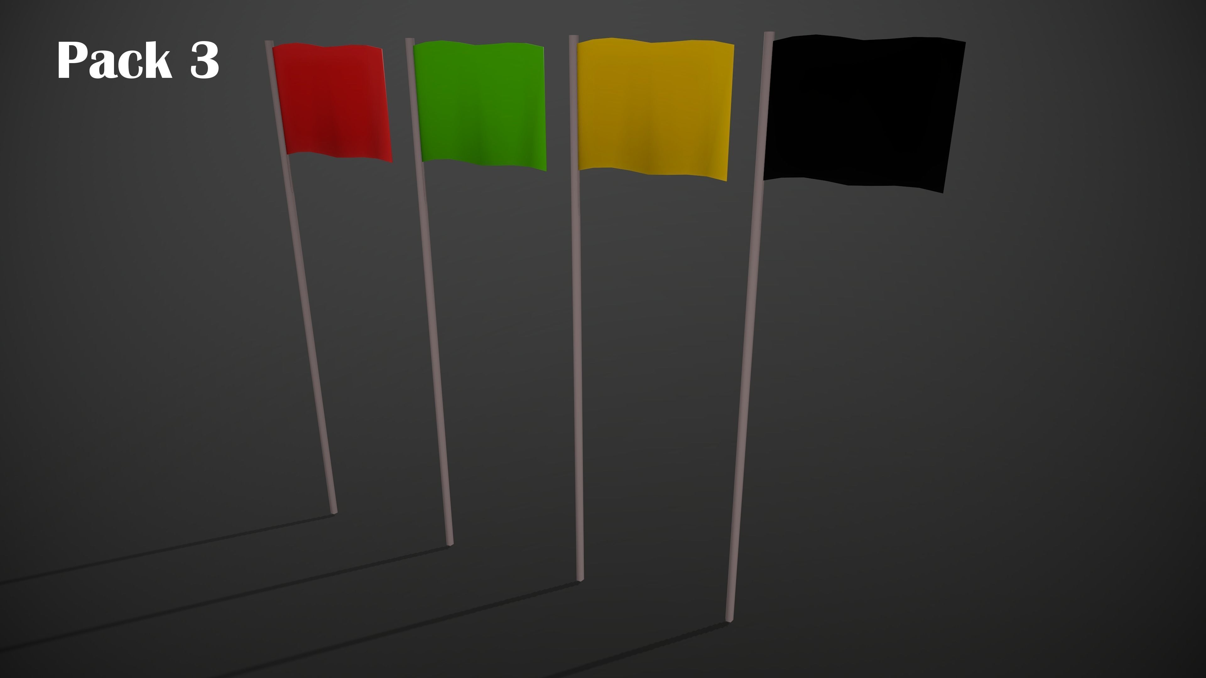 BEACH ASSETS Low-poly 3D model_5