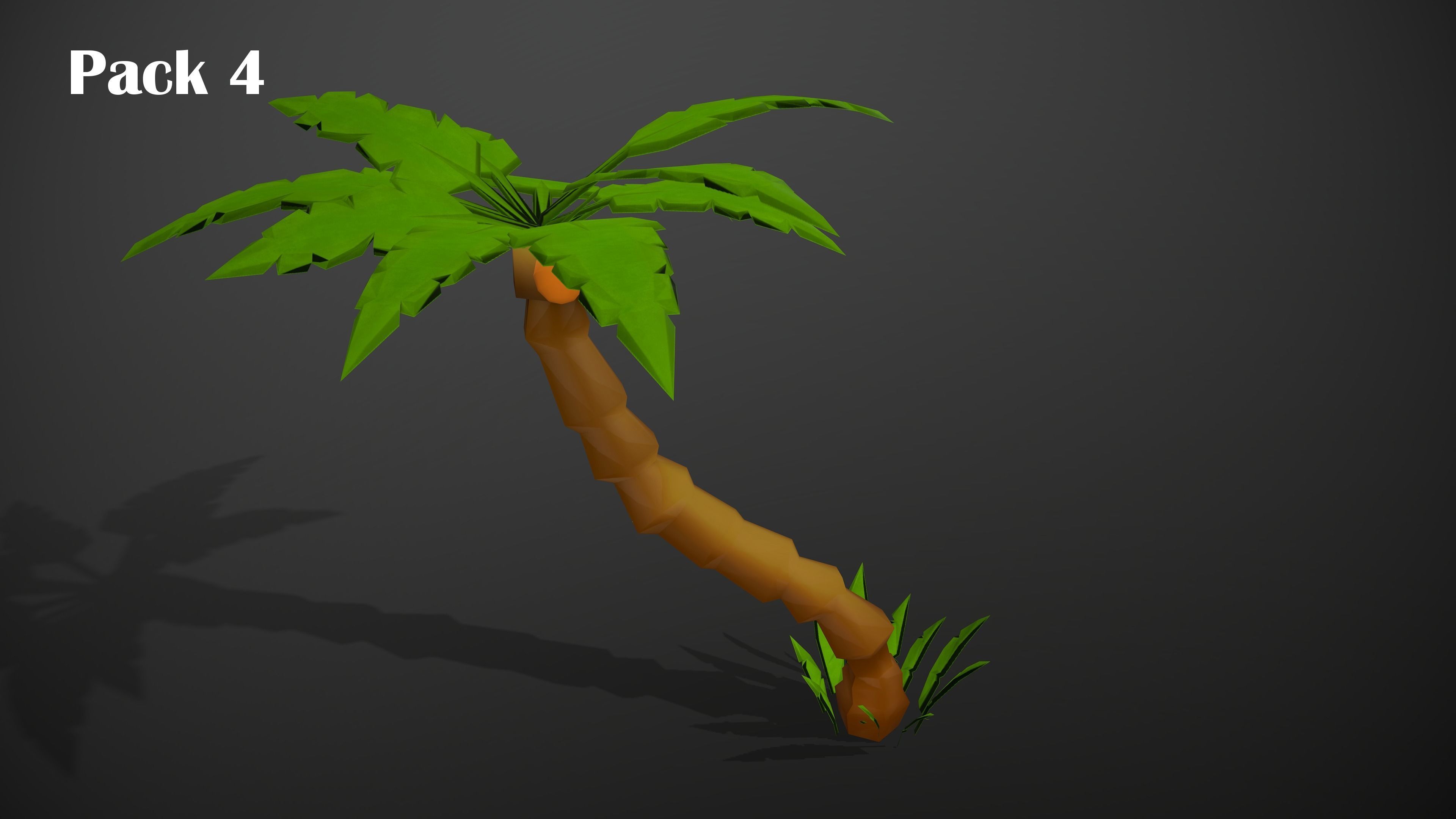 BEACH ASSETS Low-poly 3D model_4