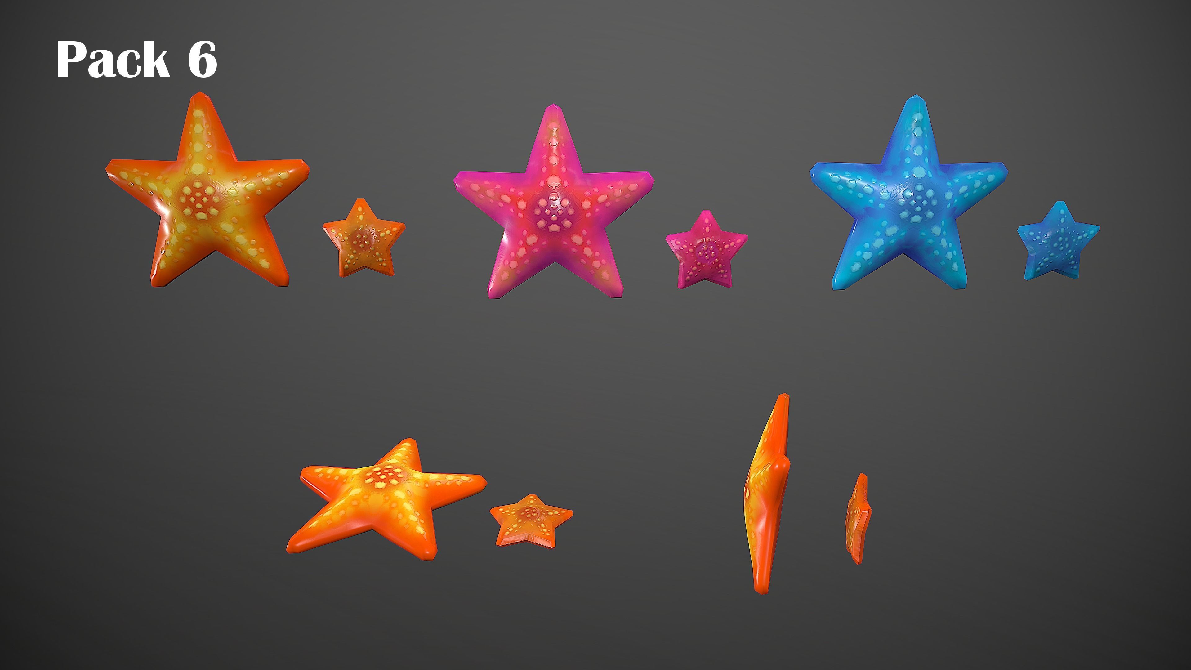 BEACH ASSETS Low-poly 3D model_8