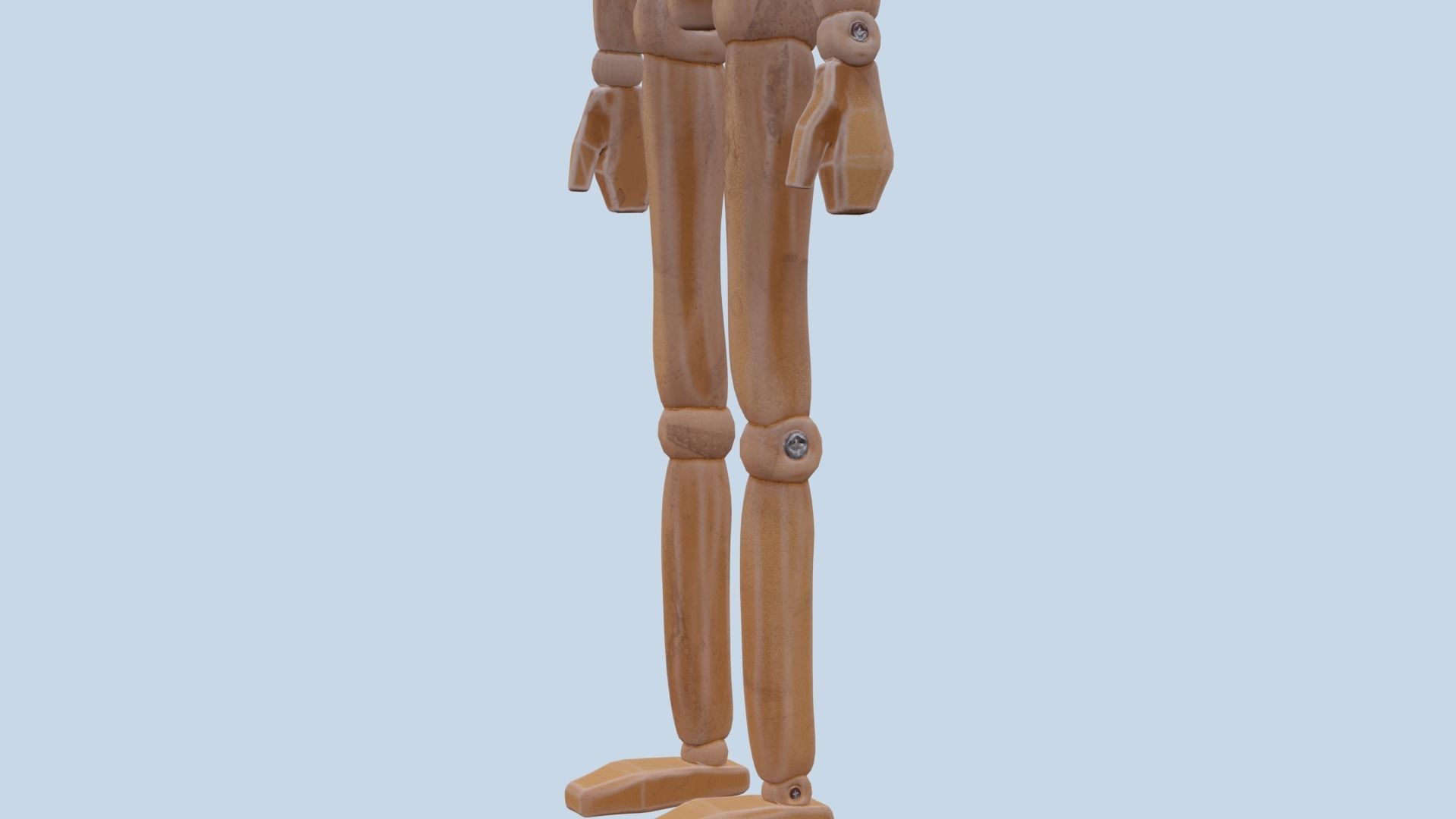 Wooden mannequin 3D model_4