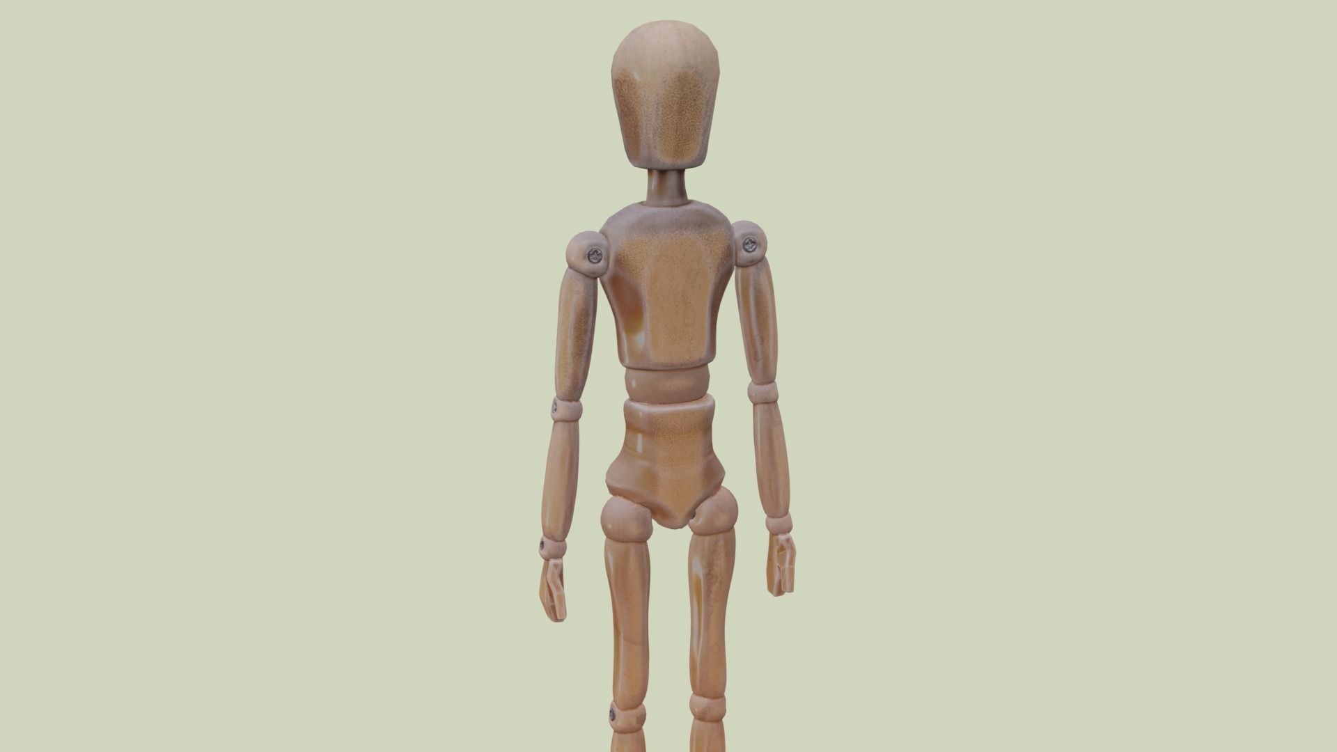Wooden mannequin 3D model_9