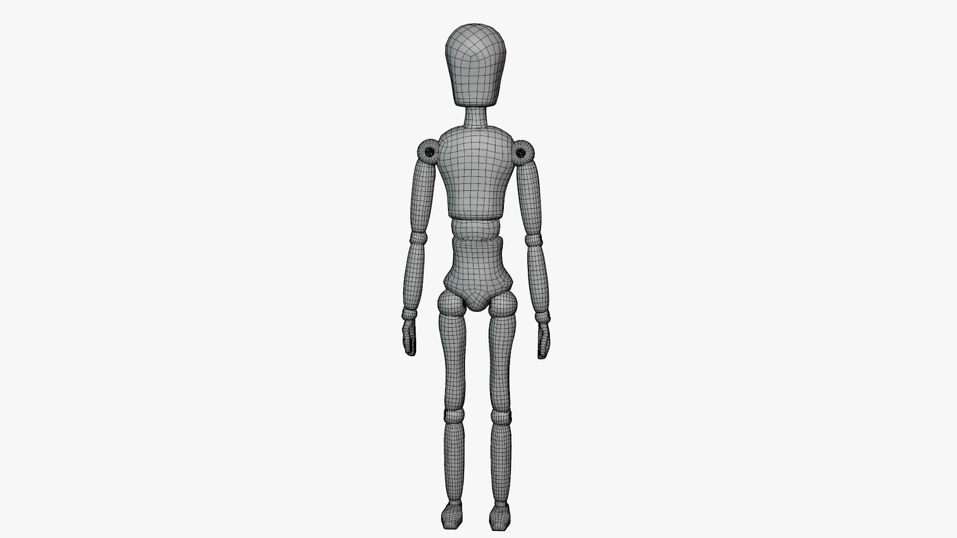 Wooden mannequin 3D model_11