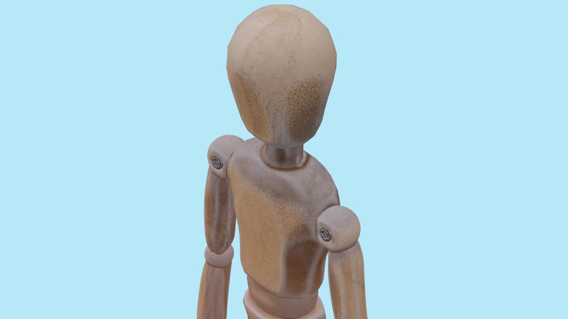 Wooden mannequin 3D model_7