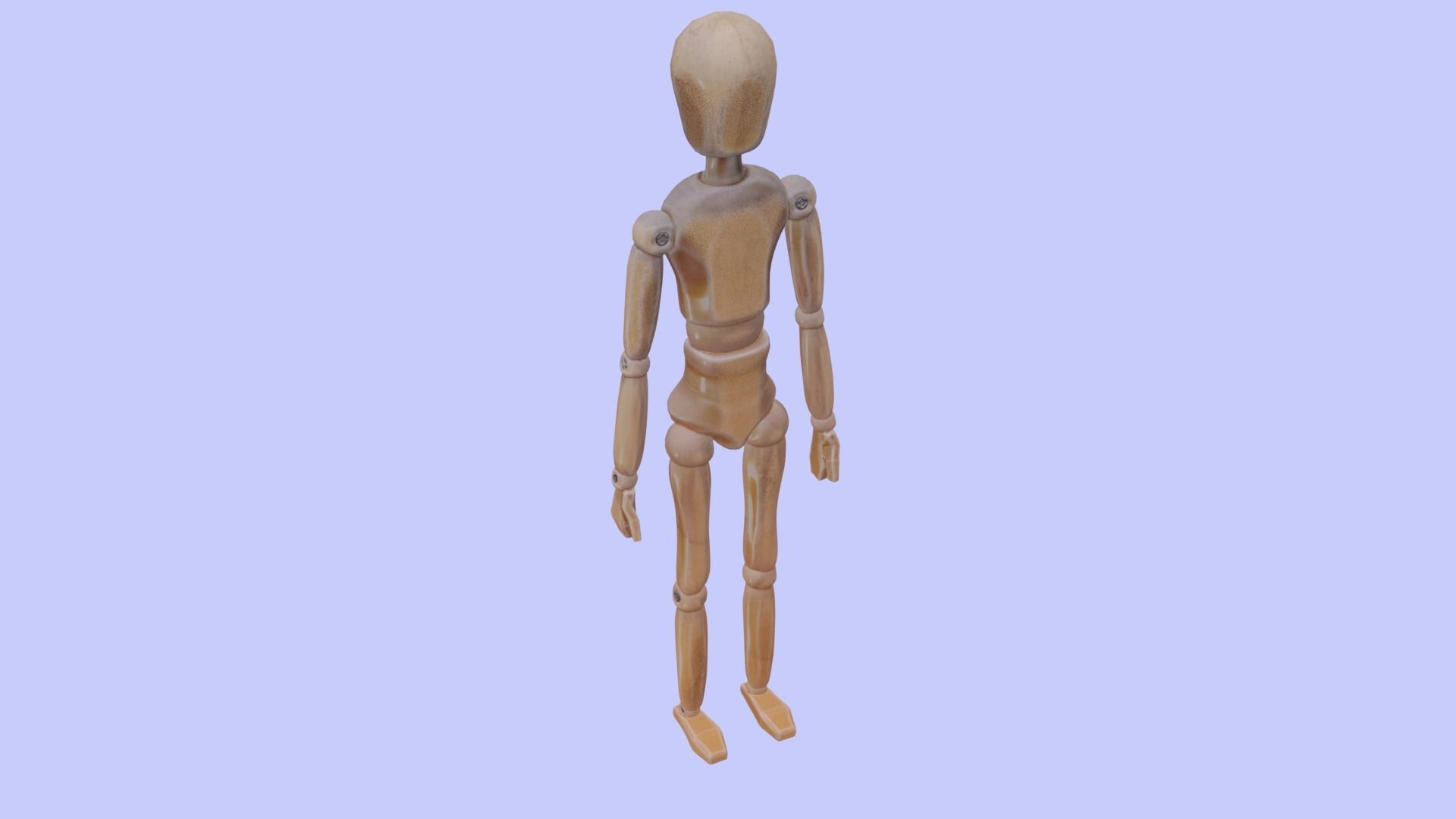 Wooden mannequin 3D model_5