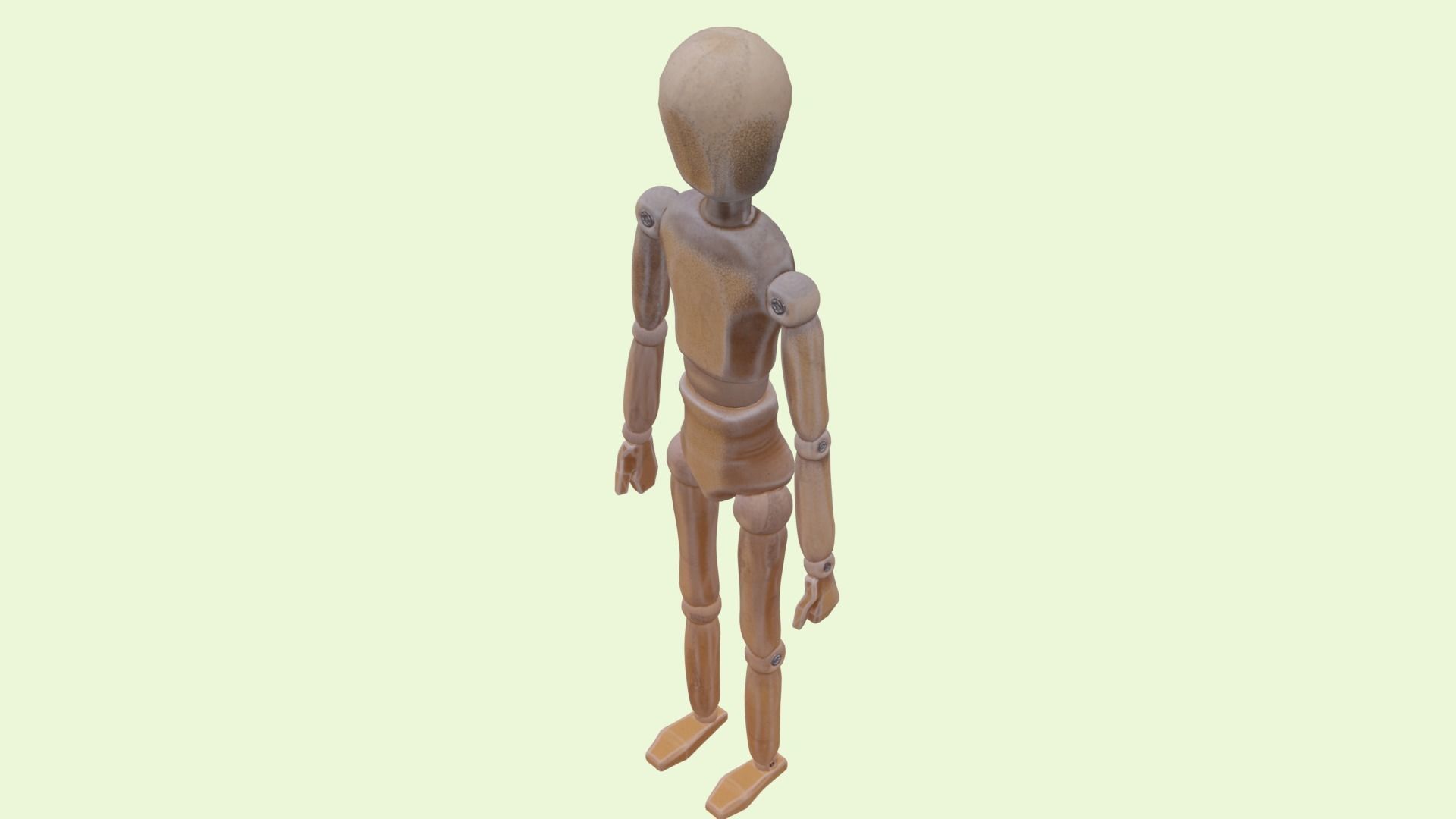 Wooden mannequin 3D model_6