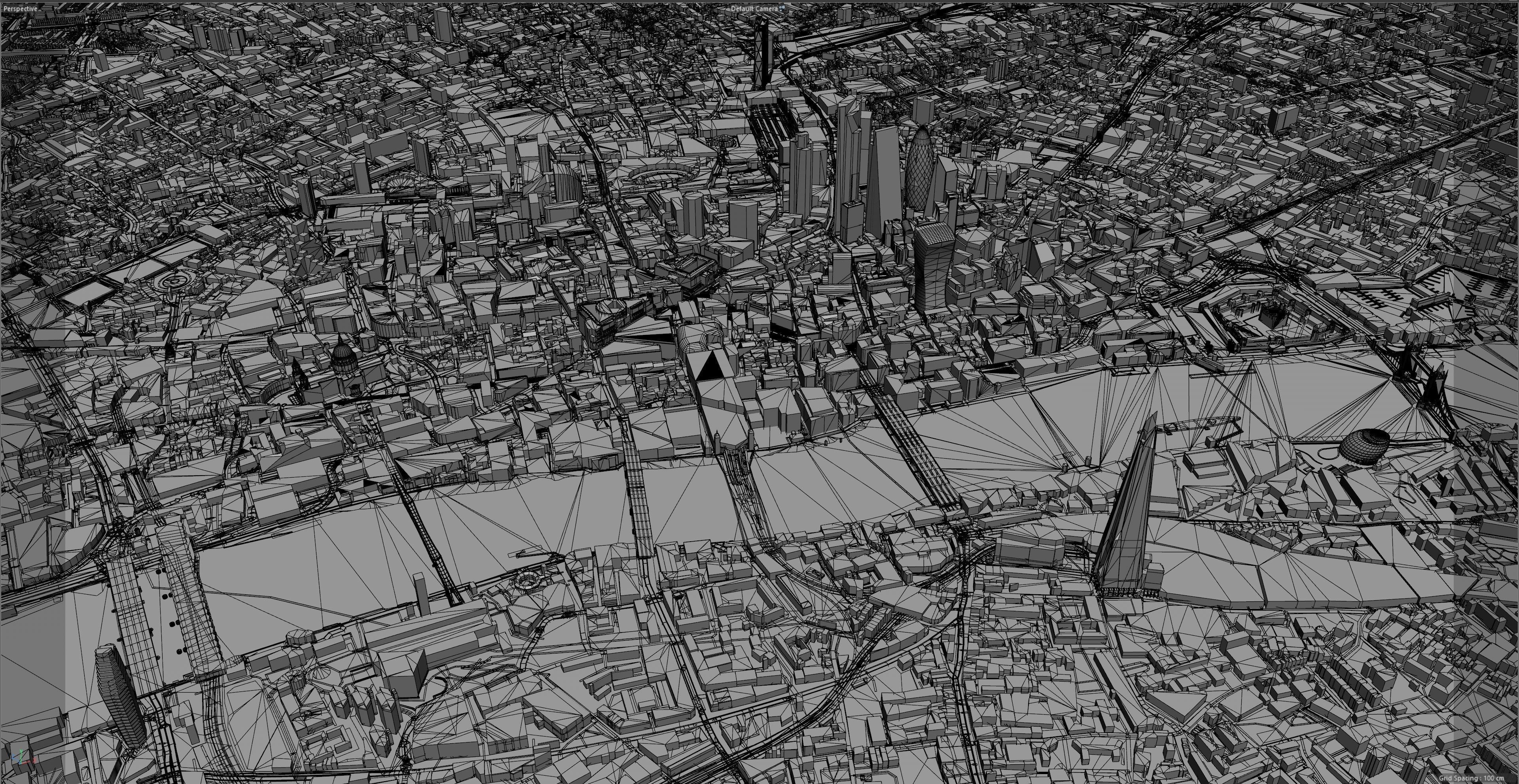 London City in UK Low-poly 3D model_25