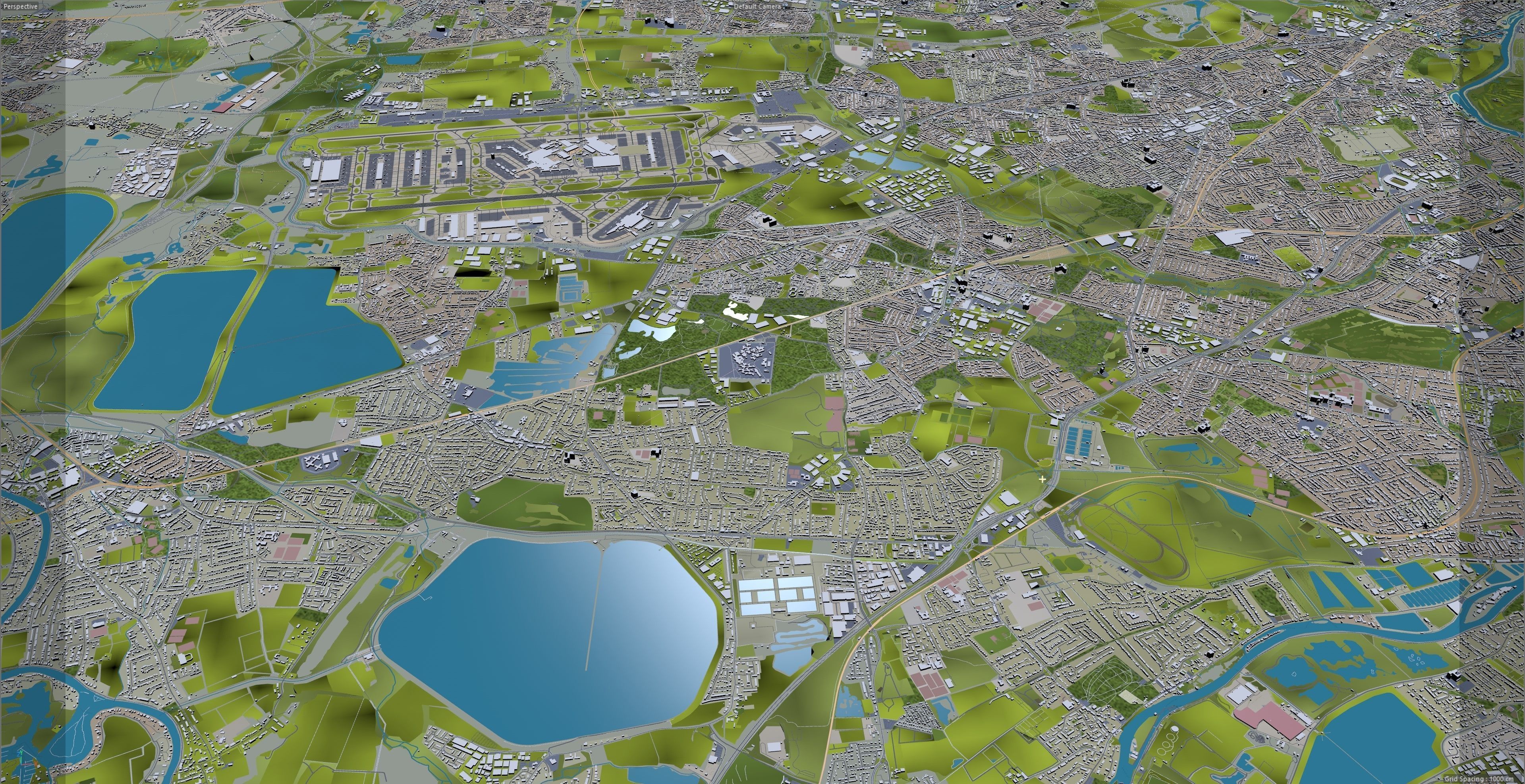 London City in UK Low-poly 3D model_18