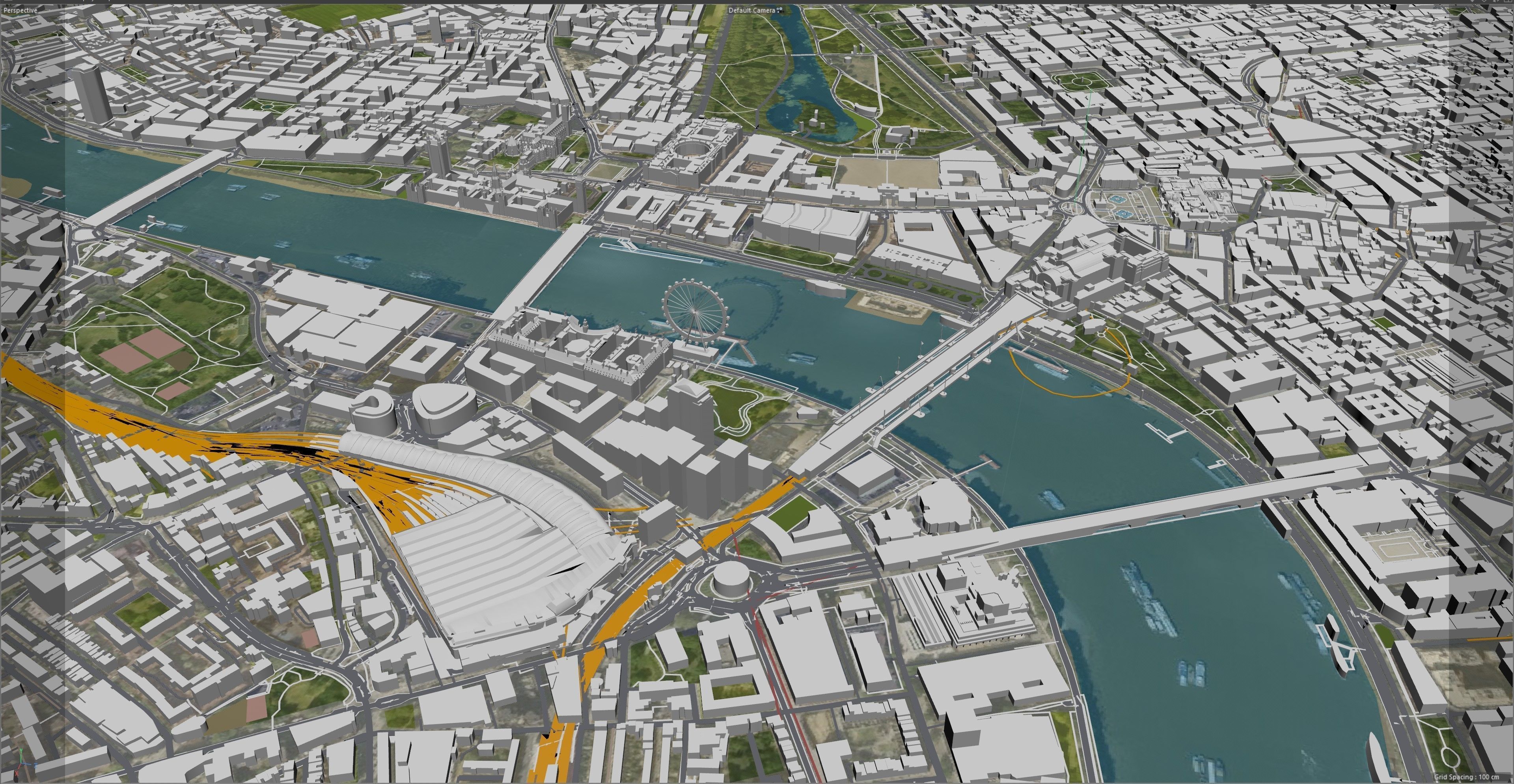 London City in UK Low-poly 3D model_27