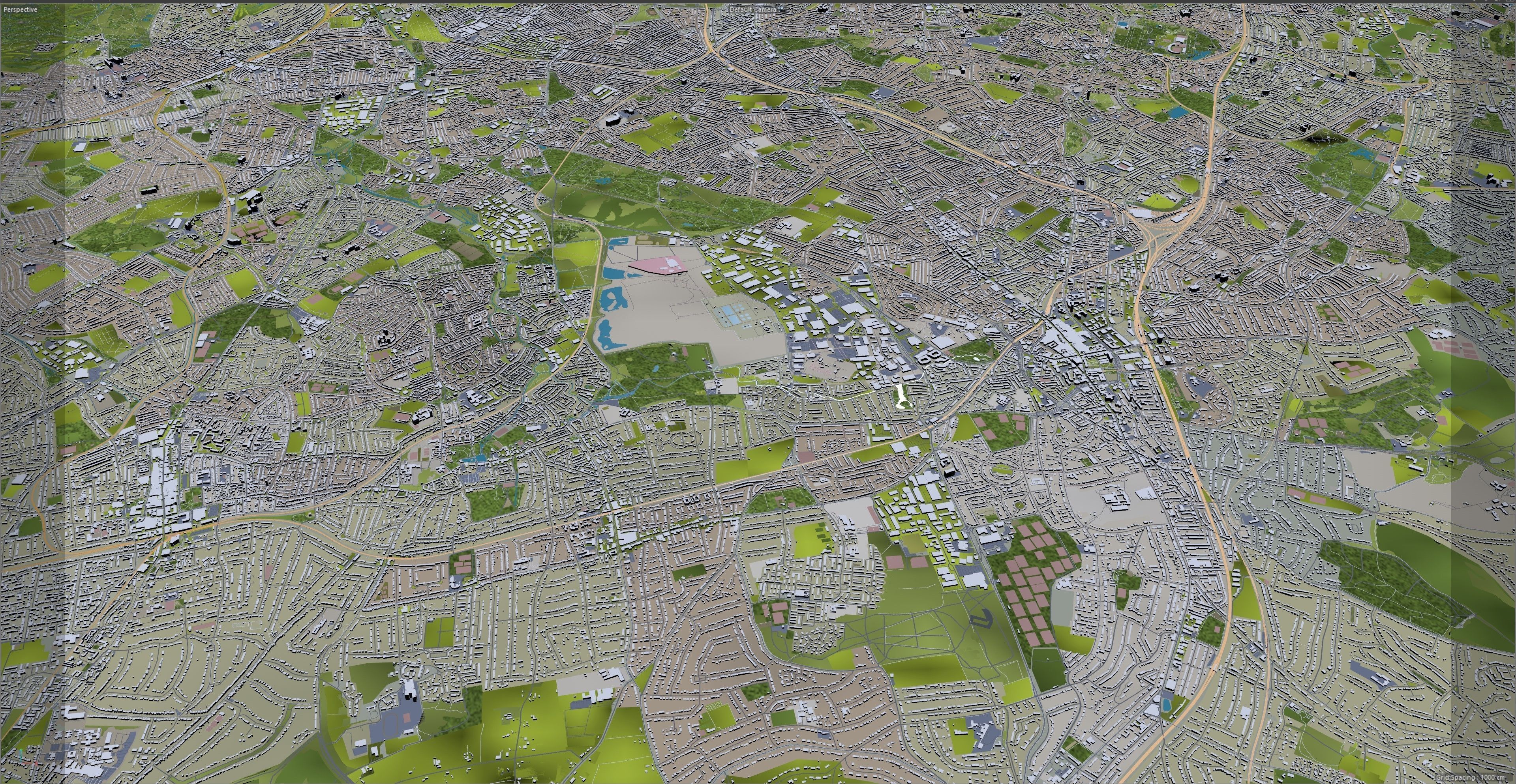 London City in UK Low-poly 3D model_20