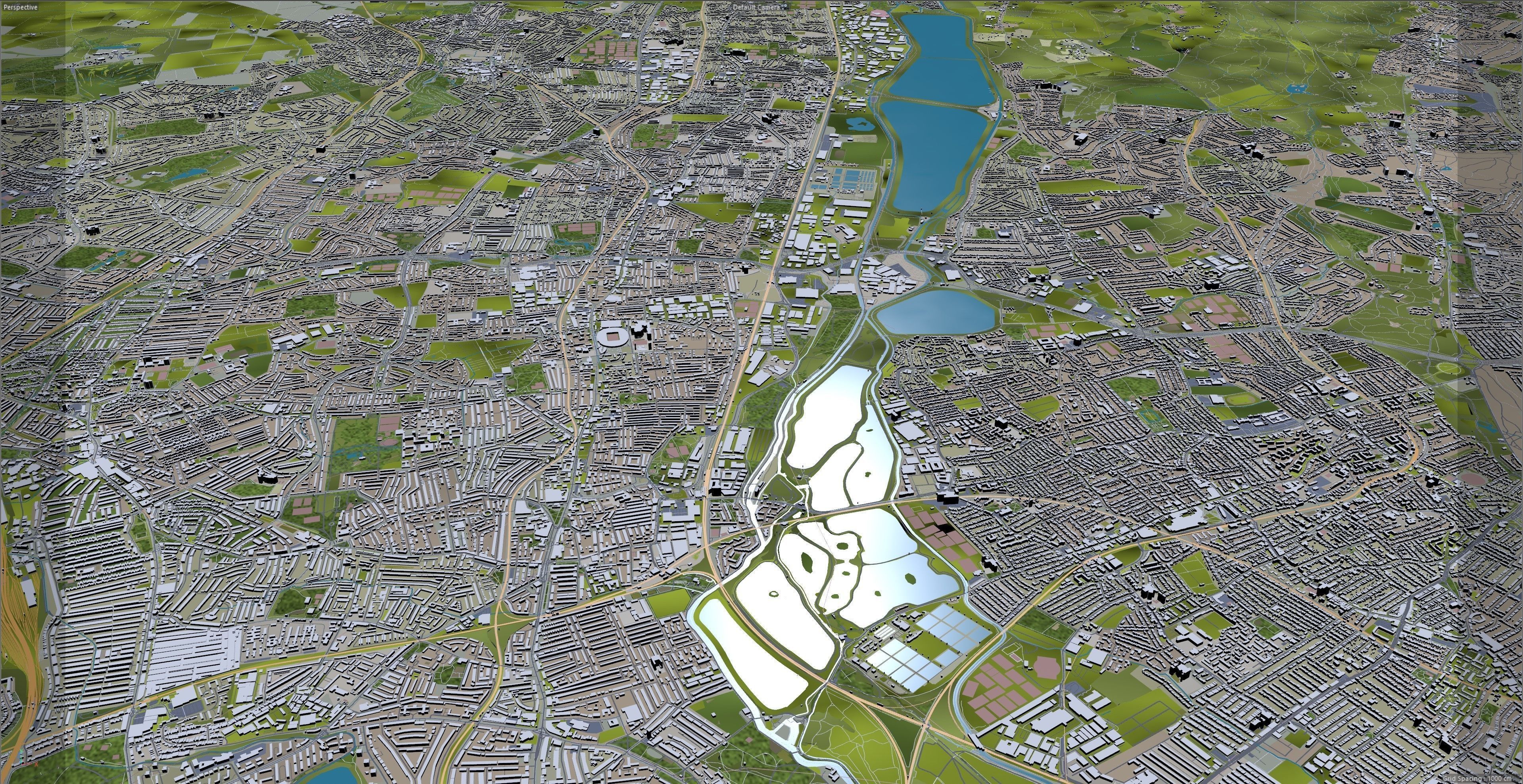 London City in UK Low-poly 3D model_16