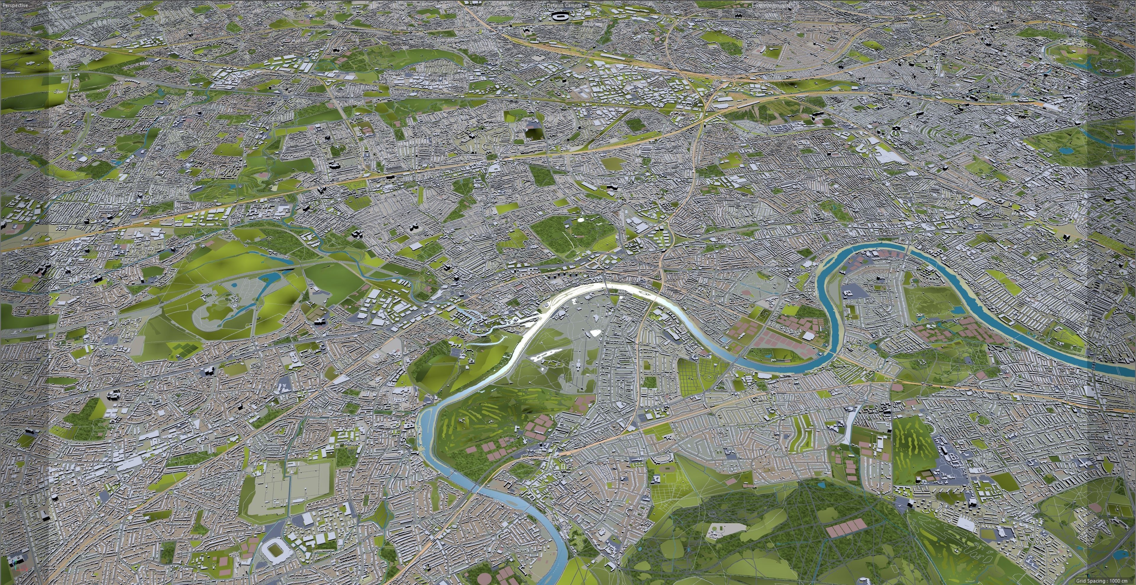 London City in UK Low-poly 3D model_17