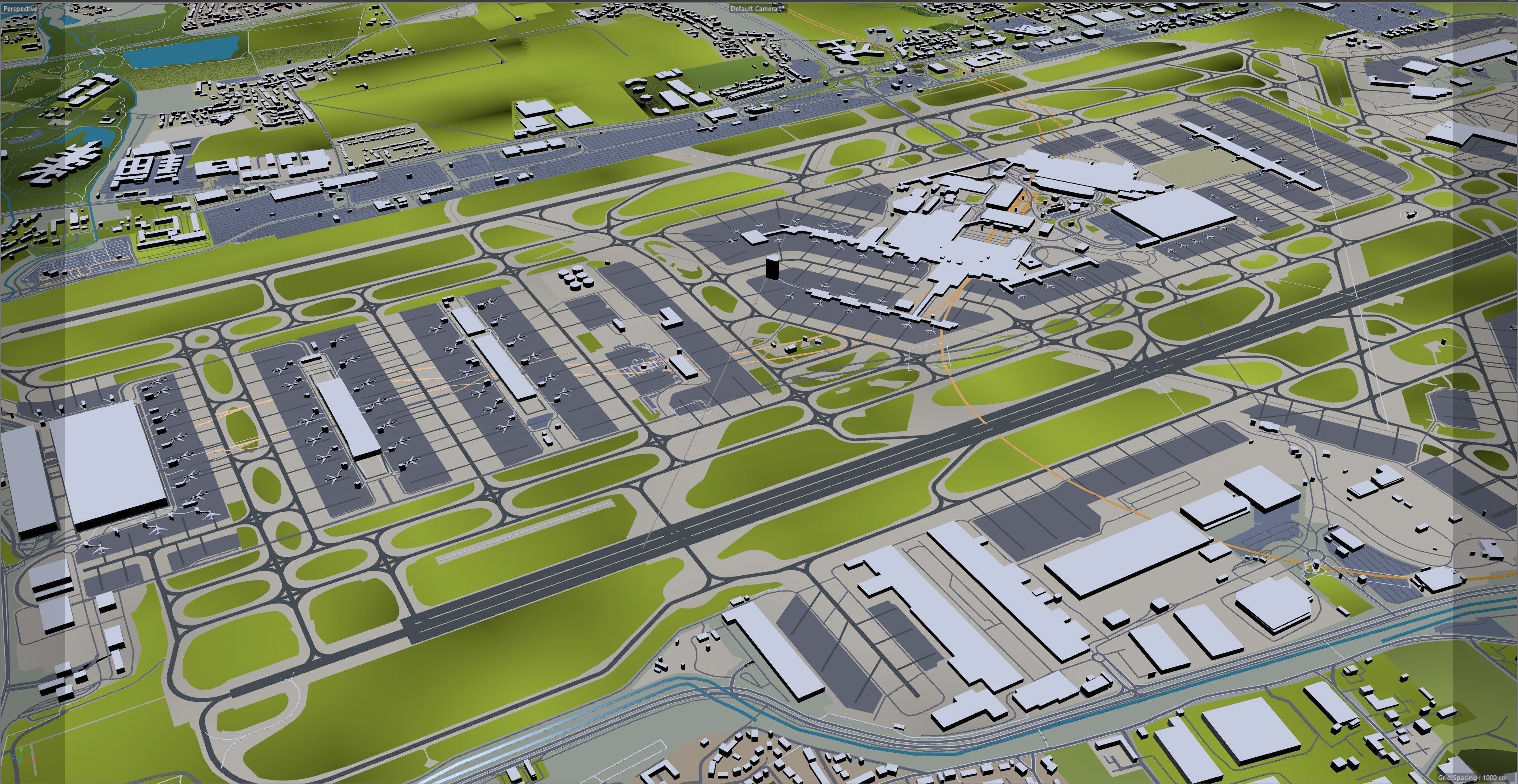 London City in UK Low-poly 3D model_19