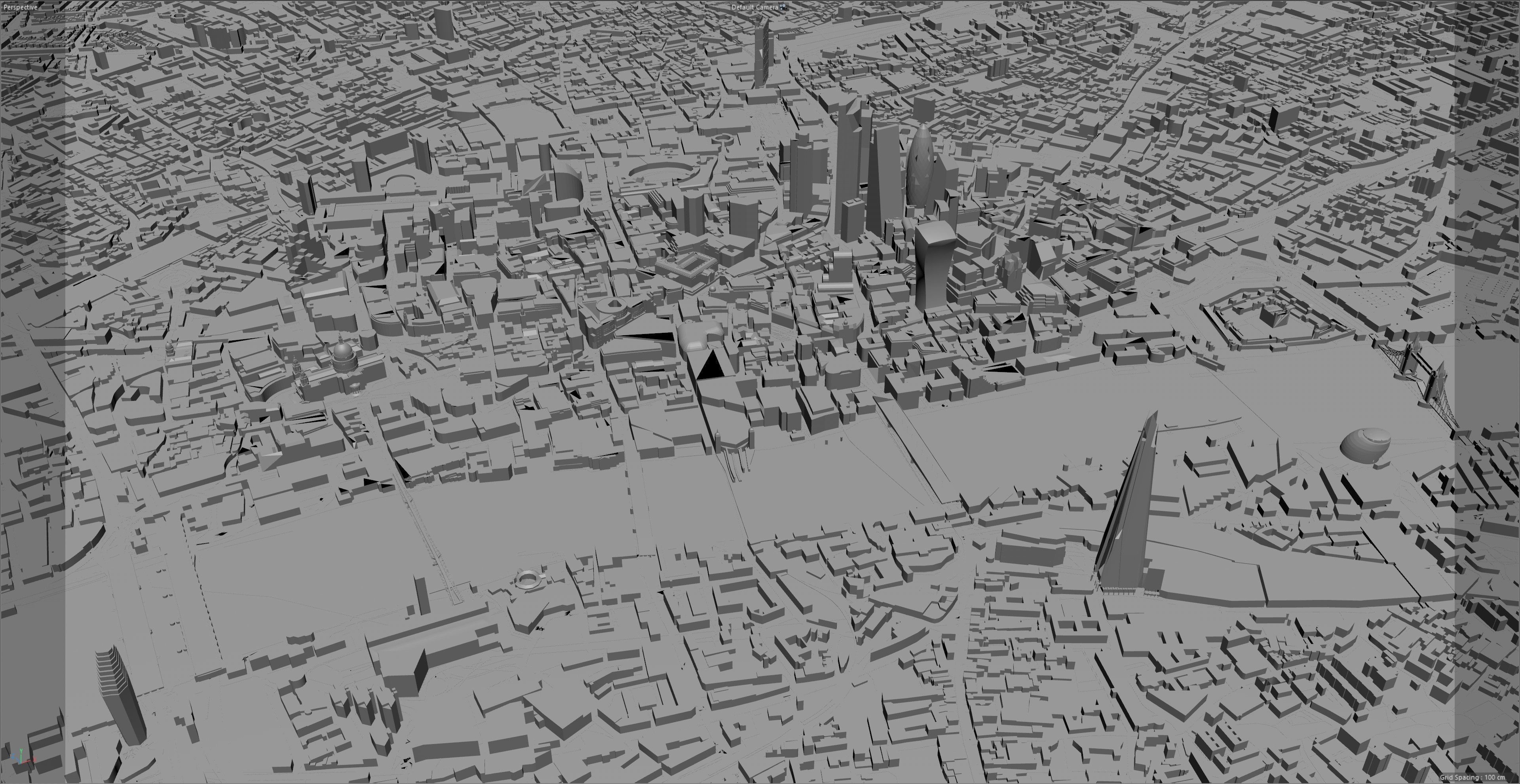 London City in UK Low-poly 3D model_26