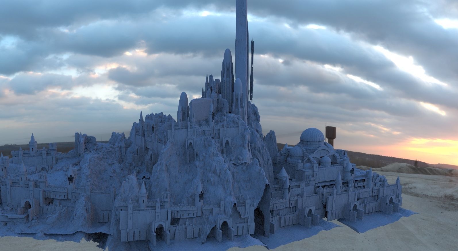 Persian Fortress City 3D model_1