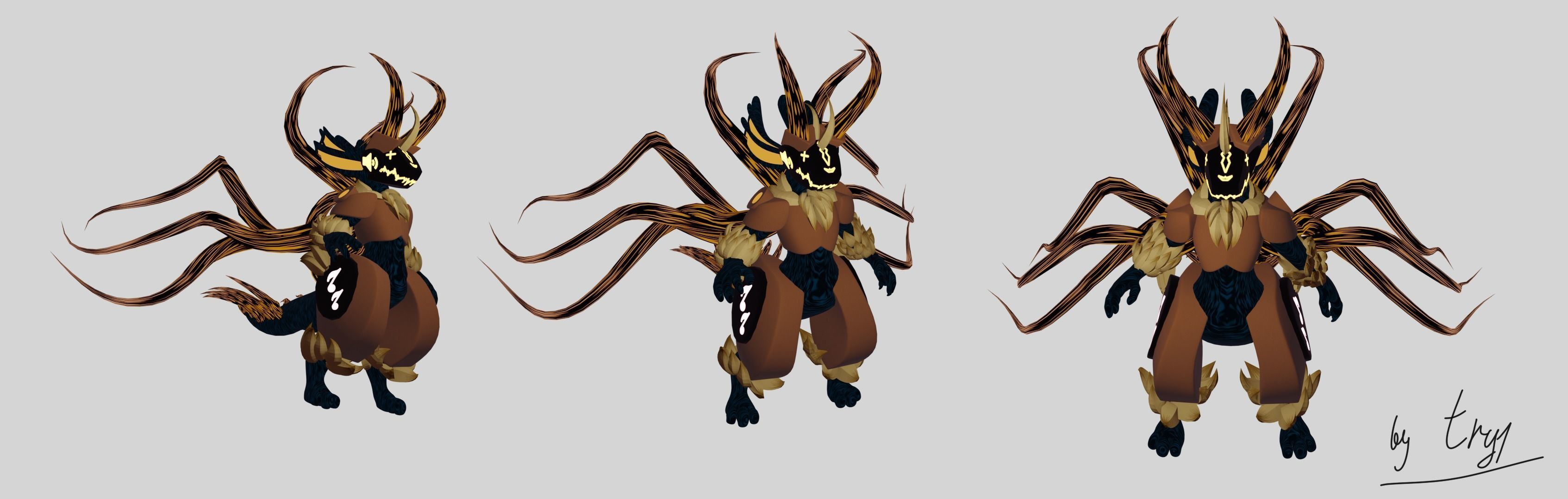 Protogen Low-poly 3D model