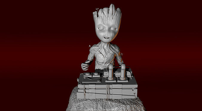 galaxy guardians vol2 baby groot iconic moment 3D print model
