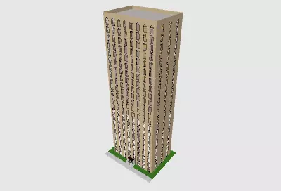 PREDIO EMPRESARIAL 20 ANDARES 3D model