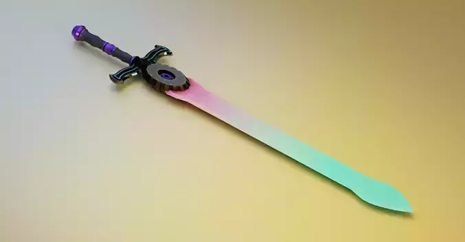 Low poly Concept Sword Low-poly 3D model