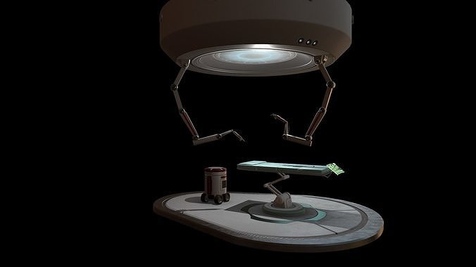 Sci-fi operation table 3D model