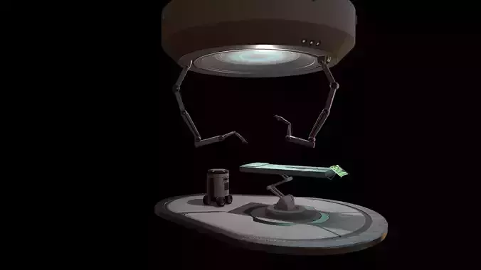 Sci-fi operation table 3D model