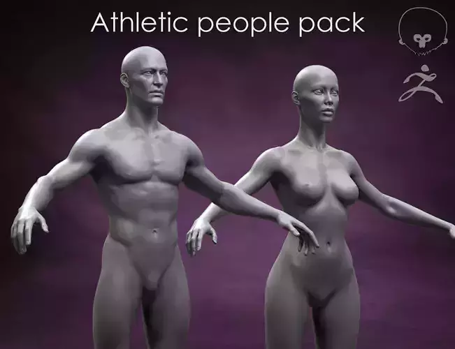 Athletic people pack 3D Model Collection