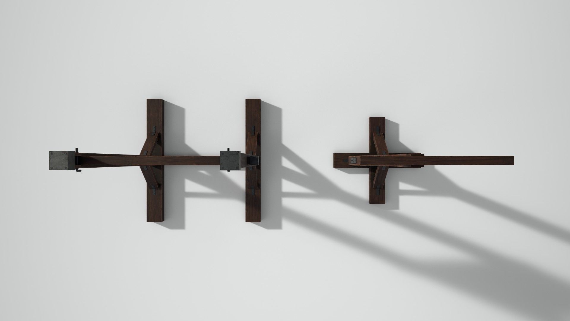 Medieval Pillory Low-poly 3D model_17