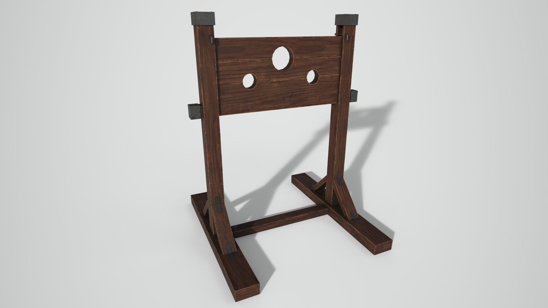 Medieval Pillory Low-poly 3D model_2