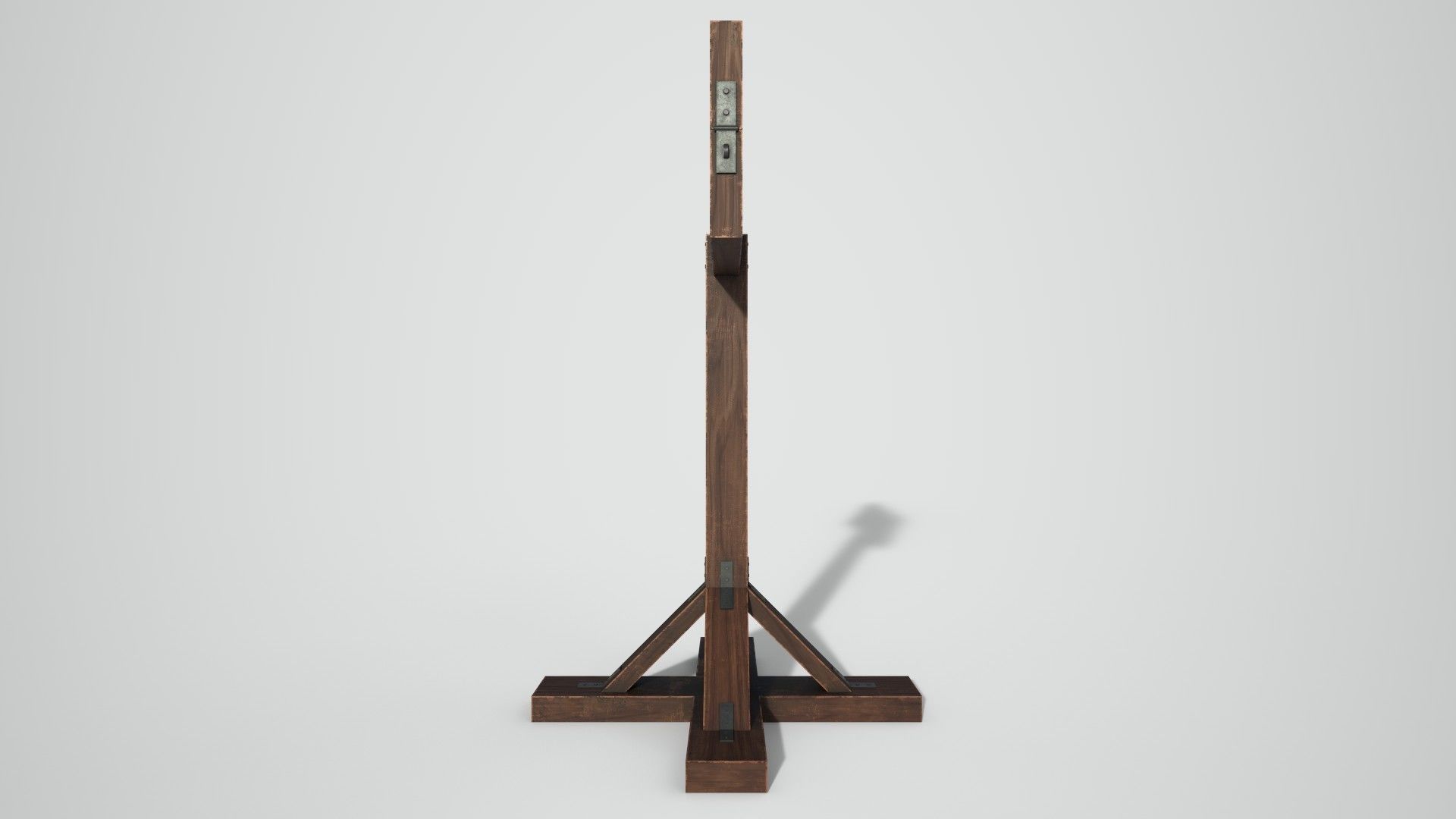 Medieval Pillory Low-poly 3D model_12