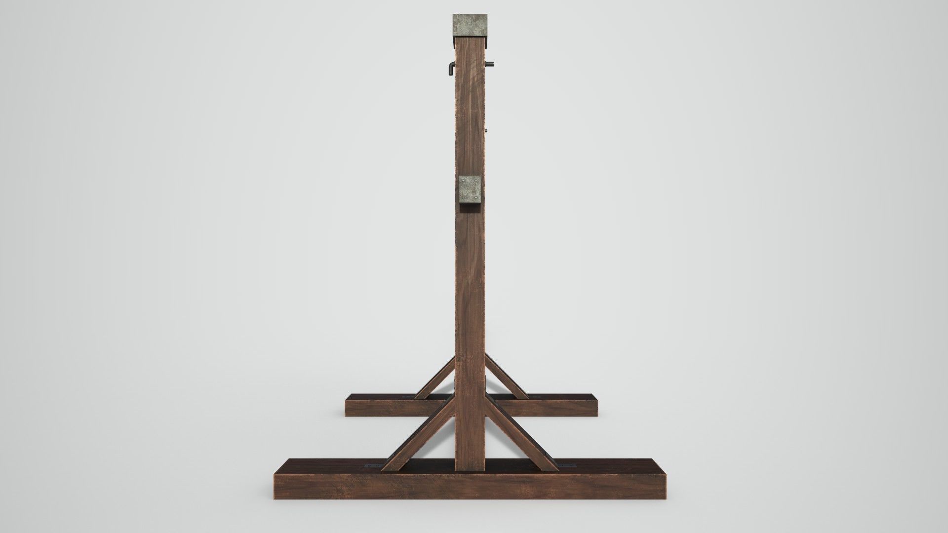 Medieval Pillory Low-poly 3D model_6