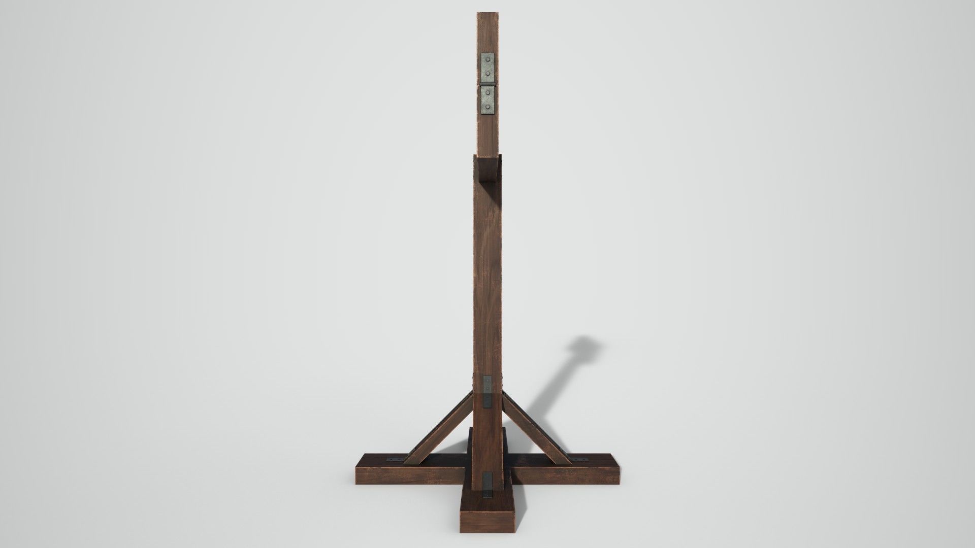 Medieval Pillory Low-poly 3D model_11