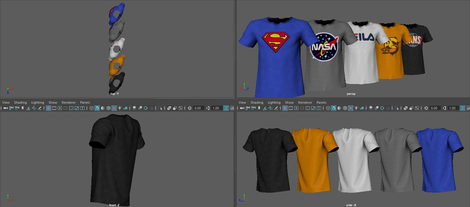 SHIRT vans t mockup 3D model_11