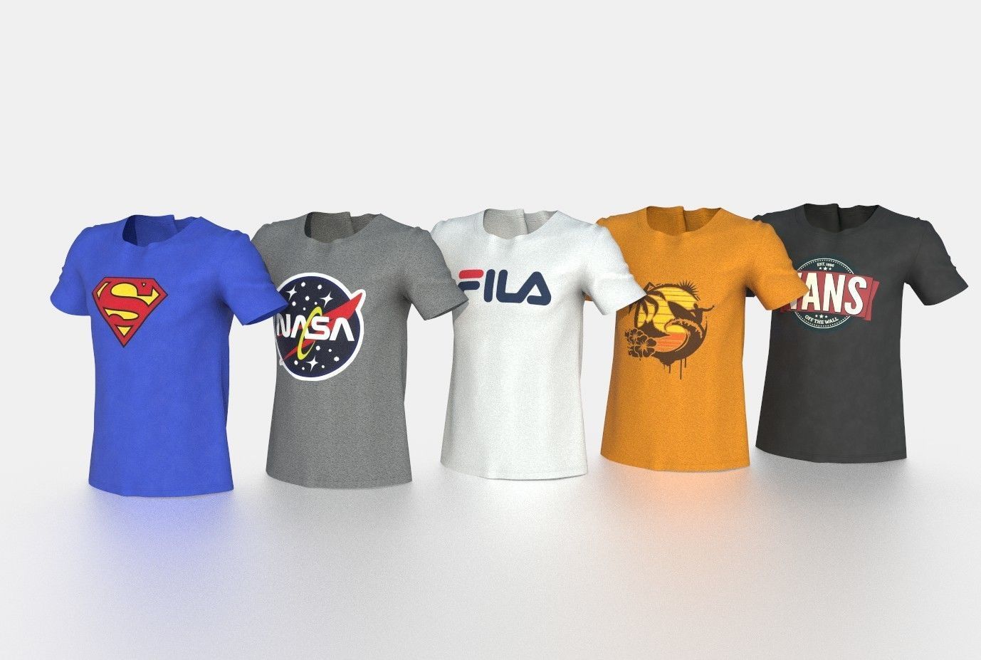 SHIRT vans t mockup 3D model_1