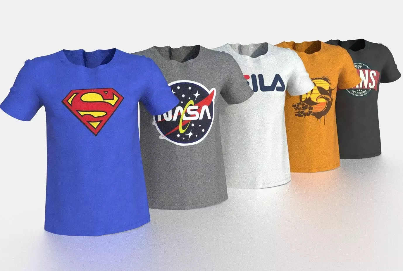 SHIRT vans t mockup 3D model_0