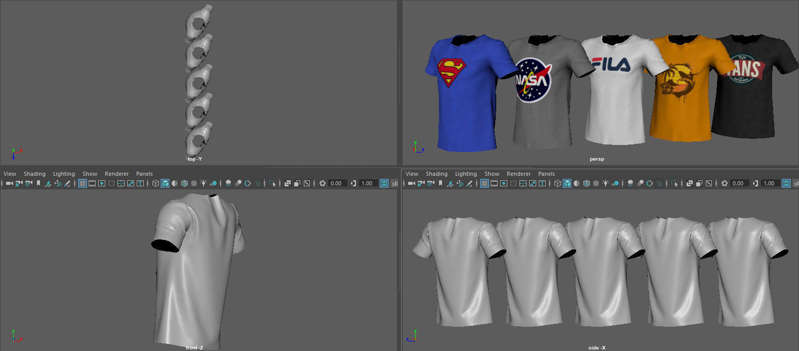 SHIRT vans t mockup 3D model_12