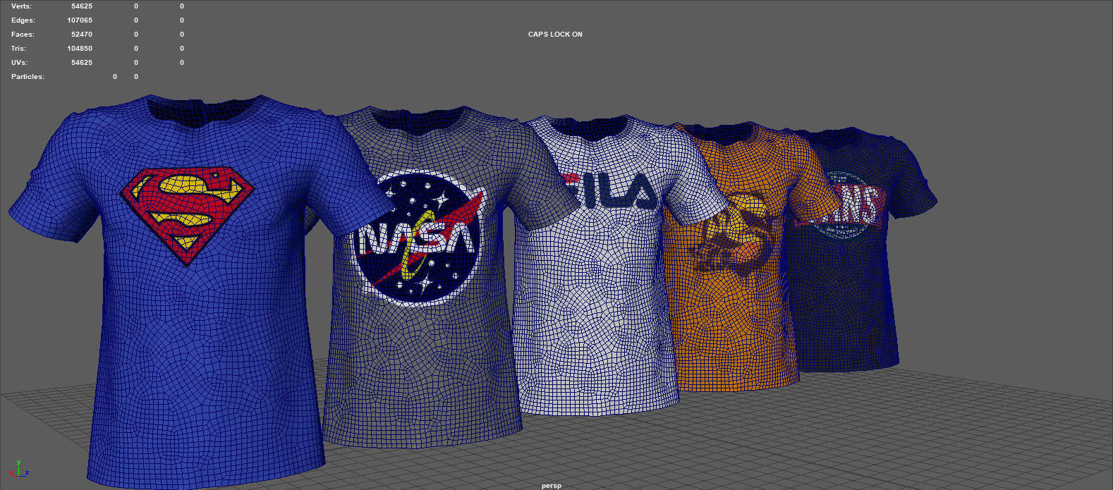 SHIRT vans t mockup 3D model_10