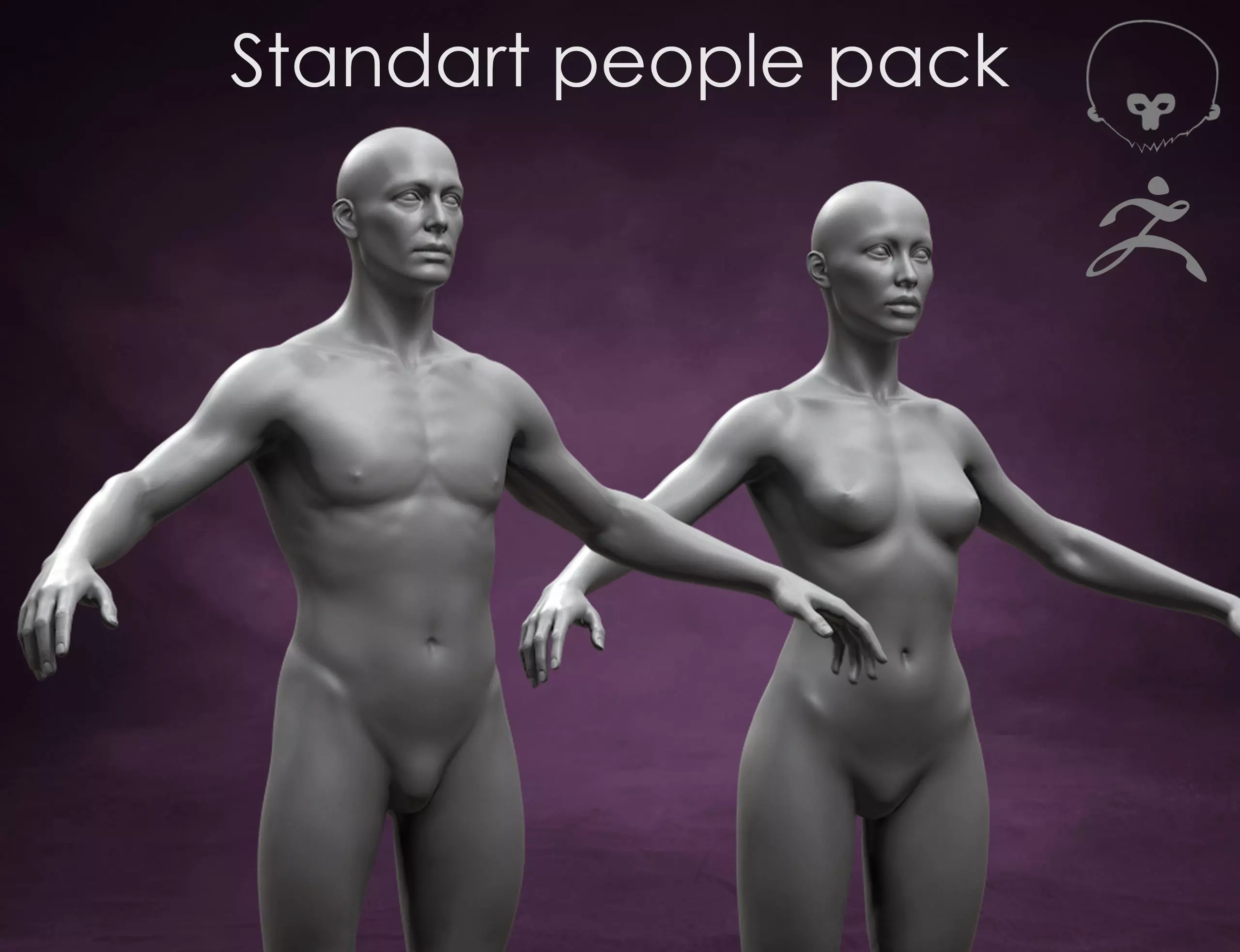 Standard People Pack 3D Model Collection_0