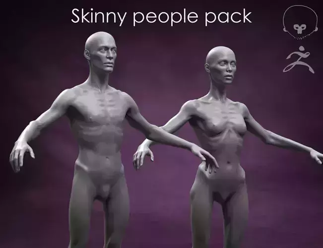 Skinny People Pack 3D Model Collection