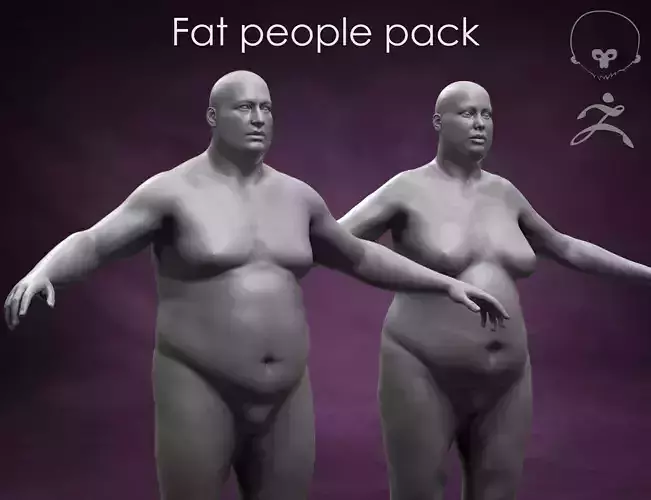 Fat People Pack 3D Model Collection